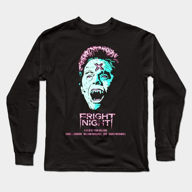 Fear and horror in a Vampire Fright Night Long Sleeve T-Shirt by DaveLeonardo